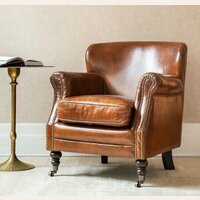 BERGERE DE CUERO ITALIANO ENVEJECIDO CON TACHAS