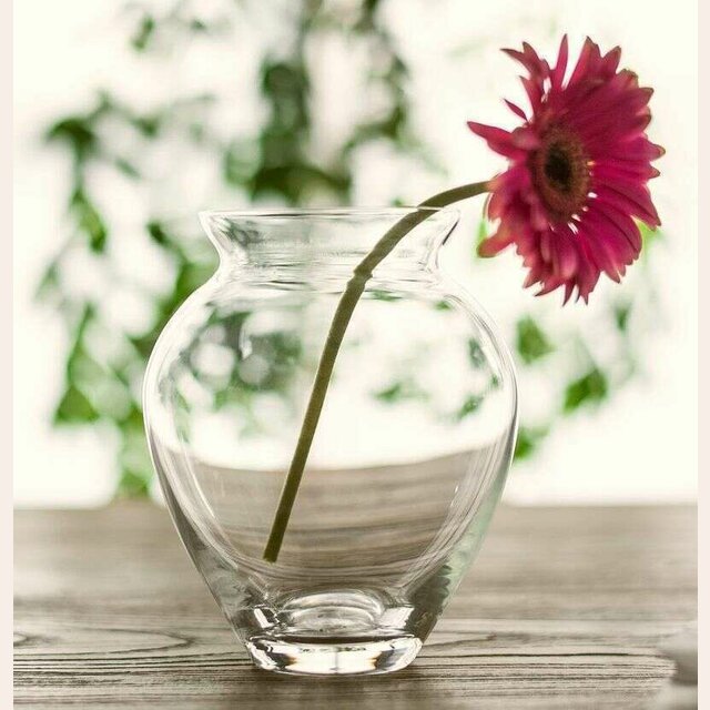 FLORERO DE CRISTAL BOHEMIA CON BORDE