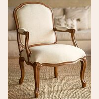 BUTACA CLASICA - LUSTRE OSCURO Y TAPIZADA CRUDA