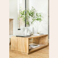MESA LIVING CUBO - OLMO NATURAL - 1.20 X 0.65 MTS