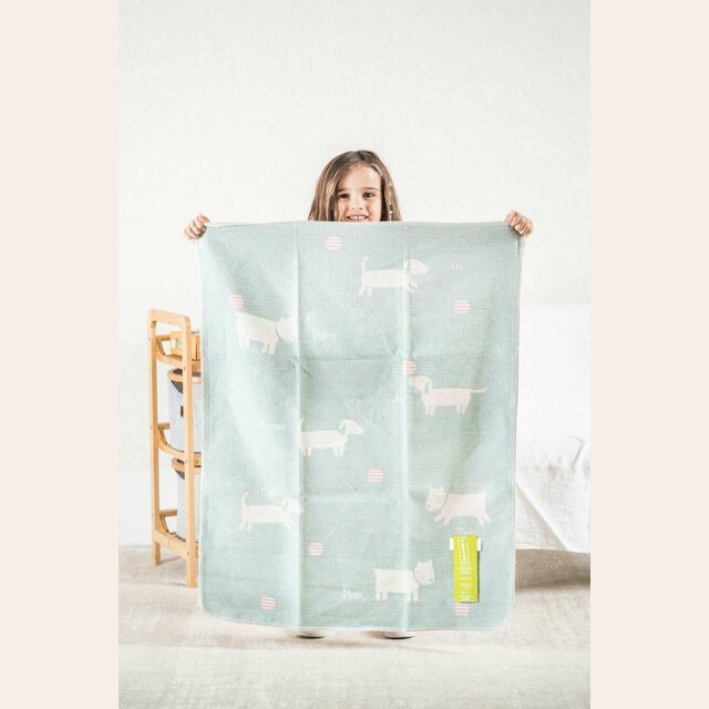 MANTA AUSTRIACA KIDS - DOGS - ACQUA