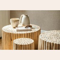MESA LIVING HAMPTONS - TEKA NATURAL - 80 CMS