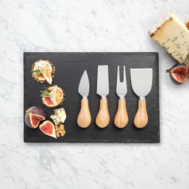 SET TABLA Y 4 CUCHILLOS DE QUESO TAYLORS