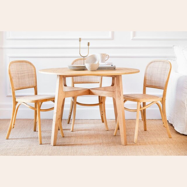 MESA COMEDOR DINAMARCA - 1.10 MTS - ALAMO NATURAL