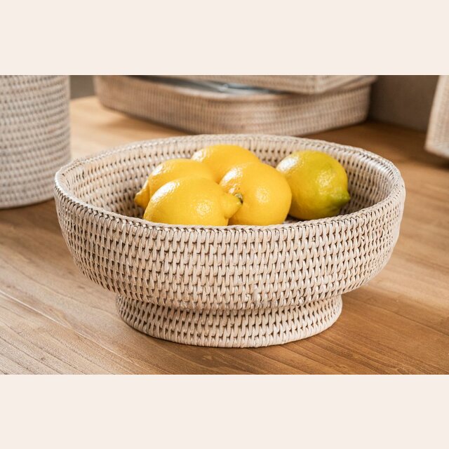 BOWL / FRUTERO DE RATTAN WHITE