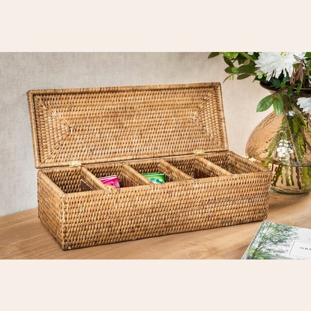 CAJA DE TE - RATTAN