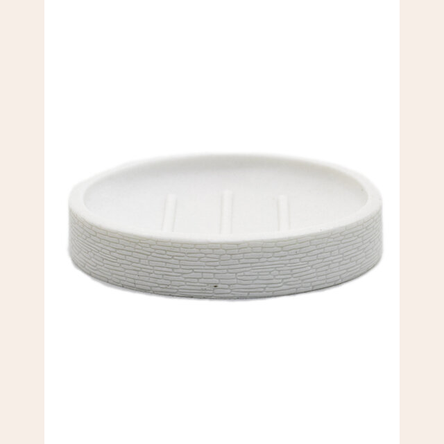 JABONERA BLANCA CON RELIEVE