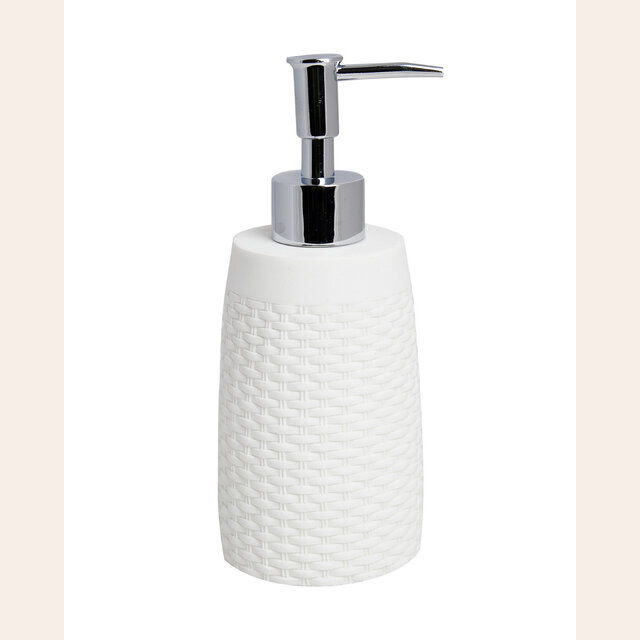 DISPENSADOR POLYRESINA TRENZADO - BLANCO