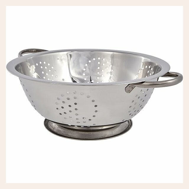COLADOR DE ACERO INOX CON ASAS - 24 CM