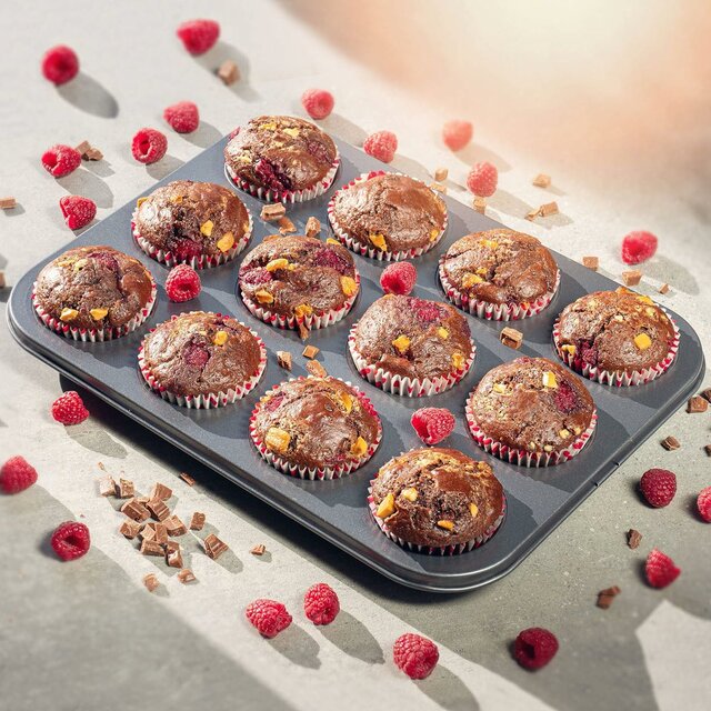 MOLDE PARA MUFFINS ANTIADHERENTE - 12 MUFFINS