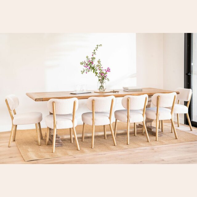 MESA COMEDOR DE OLMO ISABEL - 2.50 X 1.00 MTS