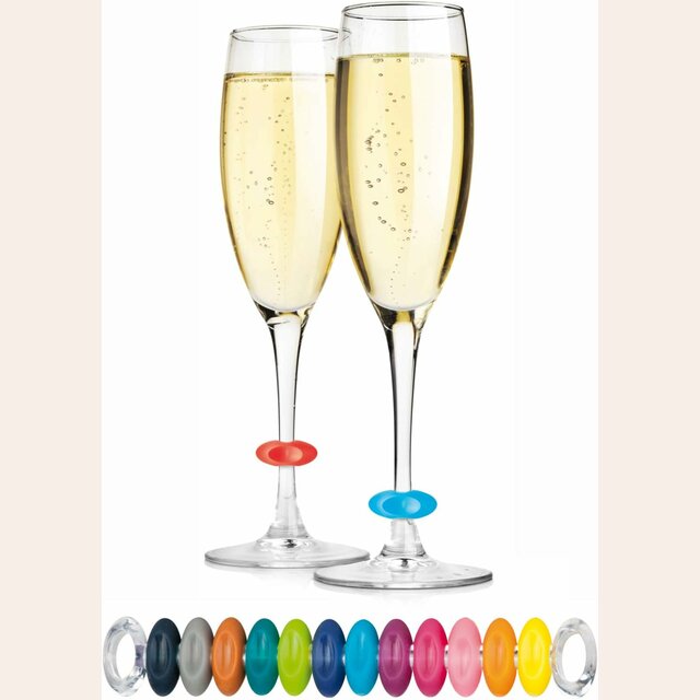 SET DE 12 IDENTIFICADOR DE COPAS - VIN BOUQUET