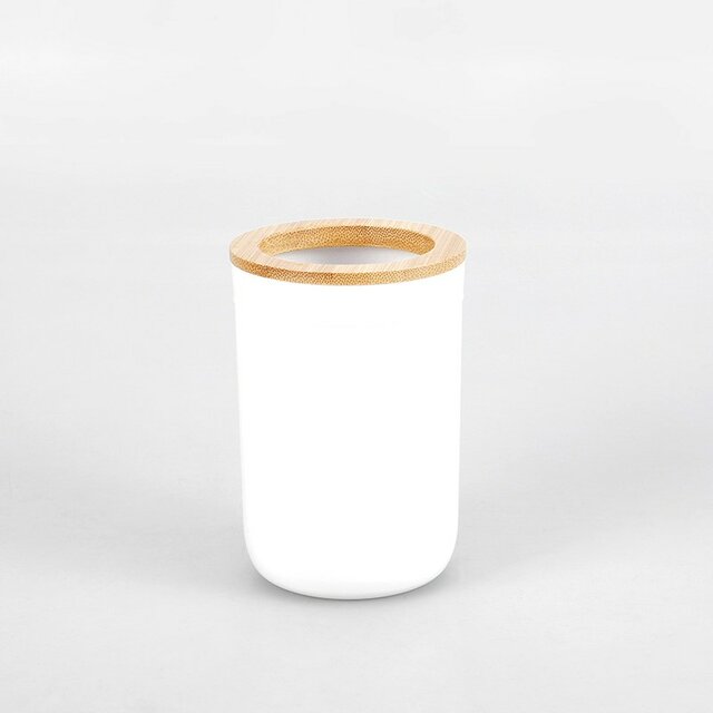 PORTA CEPILLO BLANCO CON BAMBOO