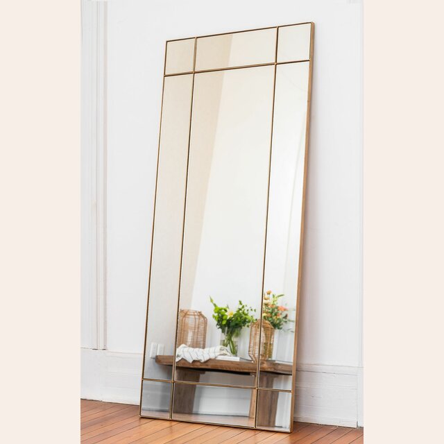 ESPEJO DE HIERRO JOSEFINA - ORO VIEJO - 1.60 X 70 CMS