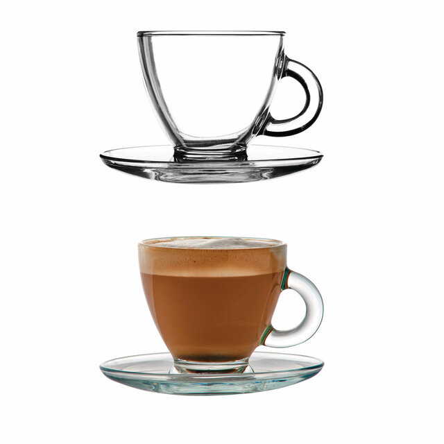 SET DE 2 TAZAS TE/CAPPUCCINO CON PLATO - 200 CC