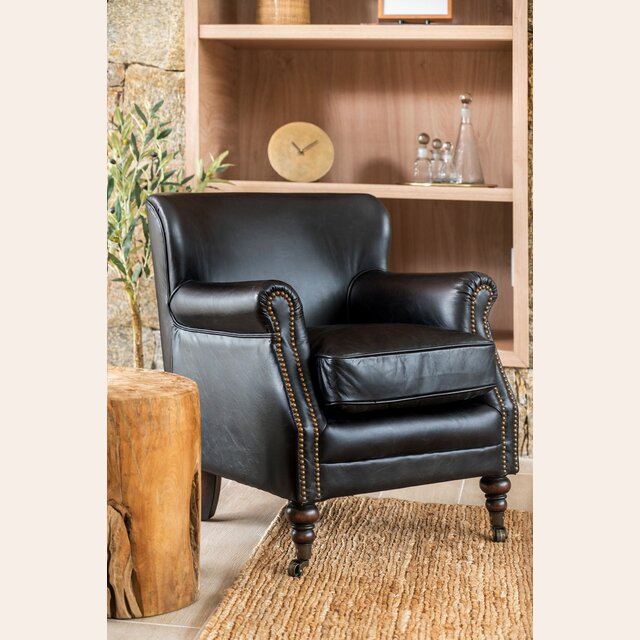 BERGERE CUERO ITALIANO - NEGRO