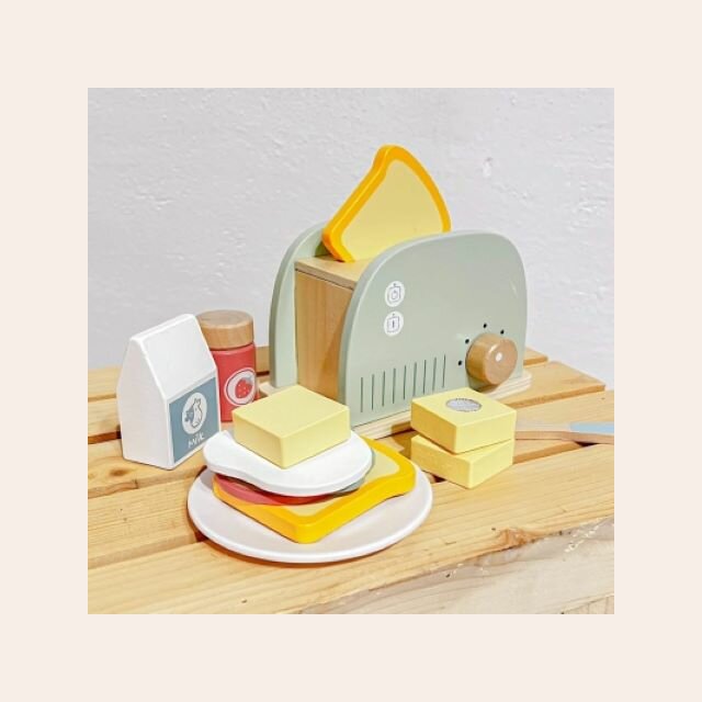 SET DE TOSTADORA EN MADERA - TOOKY TOY