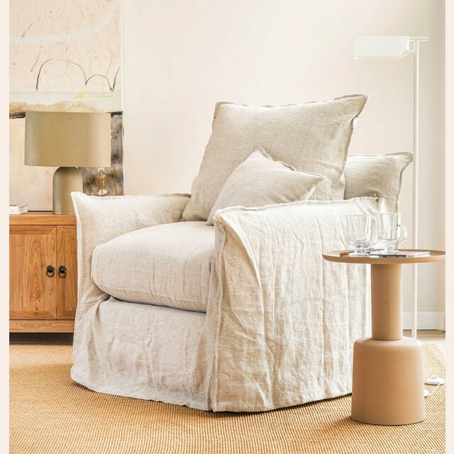 SILLON ALMA LINO CRUDO - 1 CUERPO