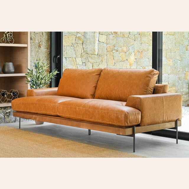 SILLON COSMOPOLITAN - CUERO ITALIANO CARAMELO