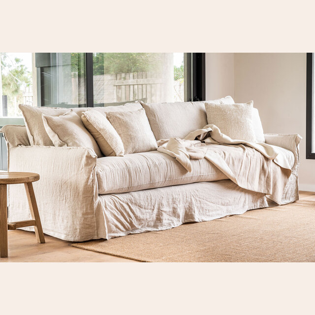 SILLON ALMA XL LINO CRUDO - 2.80 MTS