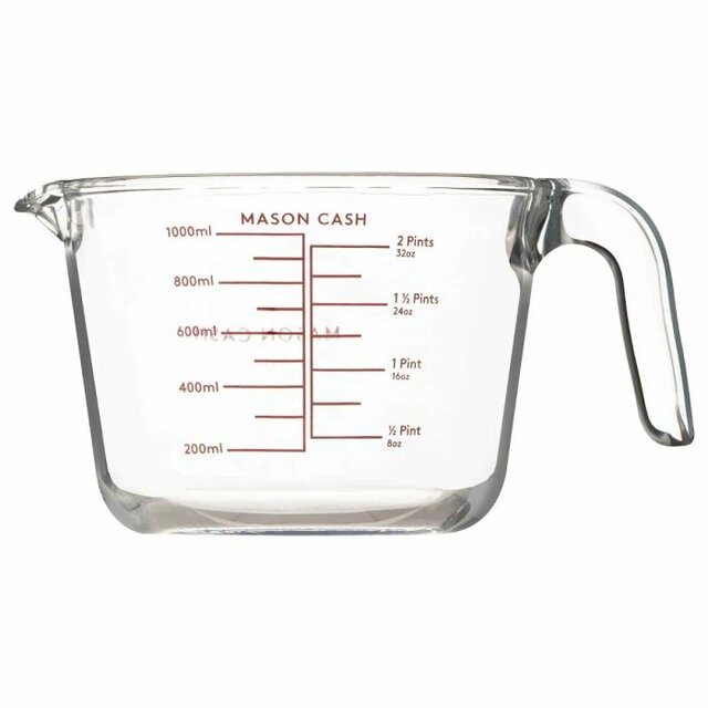 JARRA MEDIDORA VIDRIO MASON CASH - 1 LT