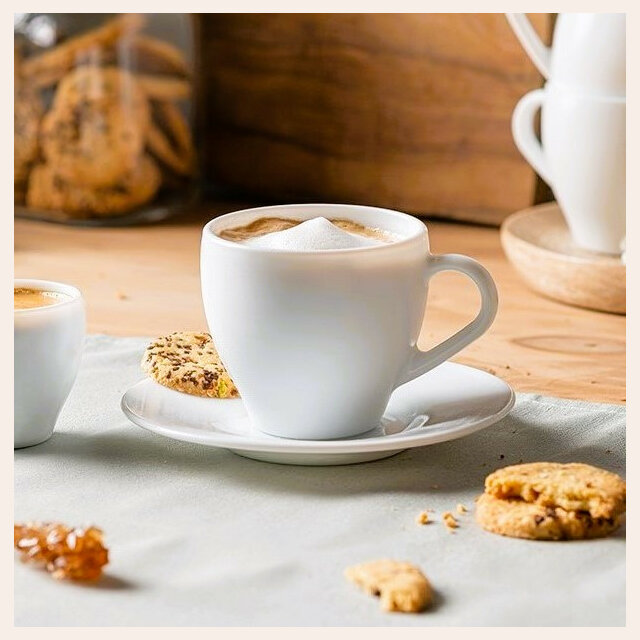 TAZA DE CAFE C/PLATO BORMIOLI ROCCO - 80 CC