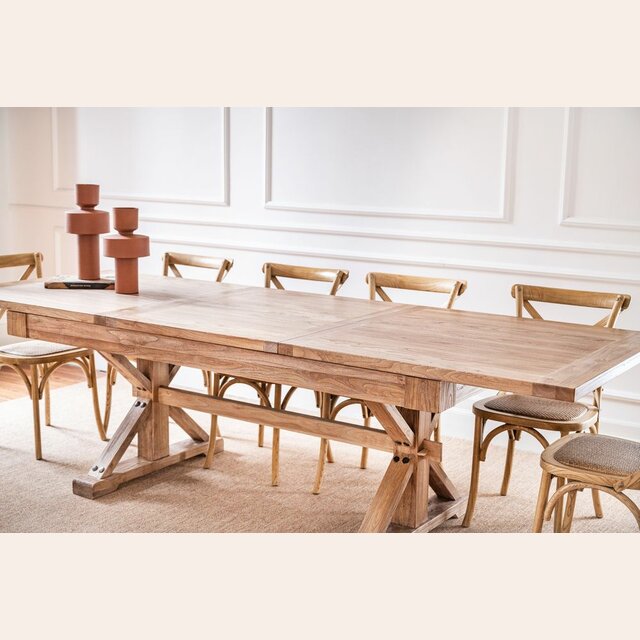 MESA COMEDOR EXTENSIBLE - 2.00 A 2.80 MTS - OLMO 