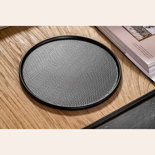 PLATO REDONDO BLACK - 22 CMS