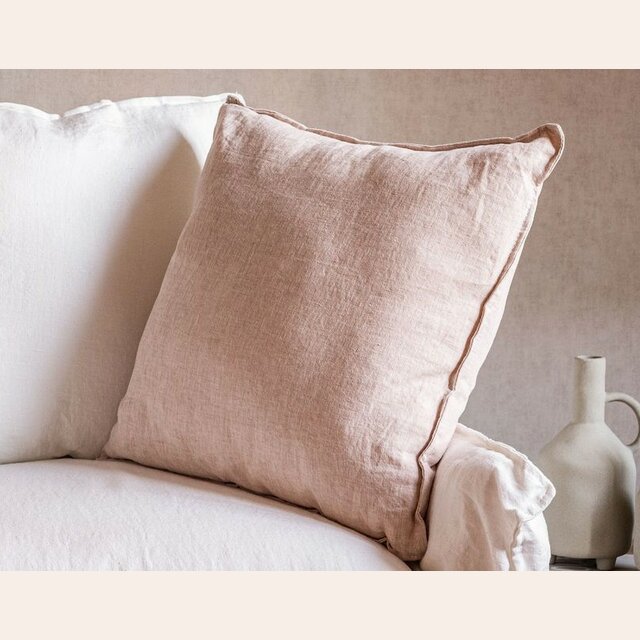 ALMOHADON PAZ - LINO ROSA - 55 X 55