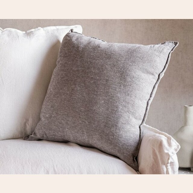 ALMOHADON PAZ - LINO GRIS MEDIO - 55 X 55 
