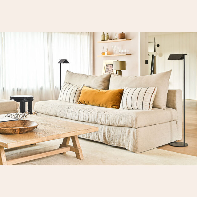 SILLON MANUELA 2.20 MTS - LINO CRUDO