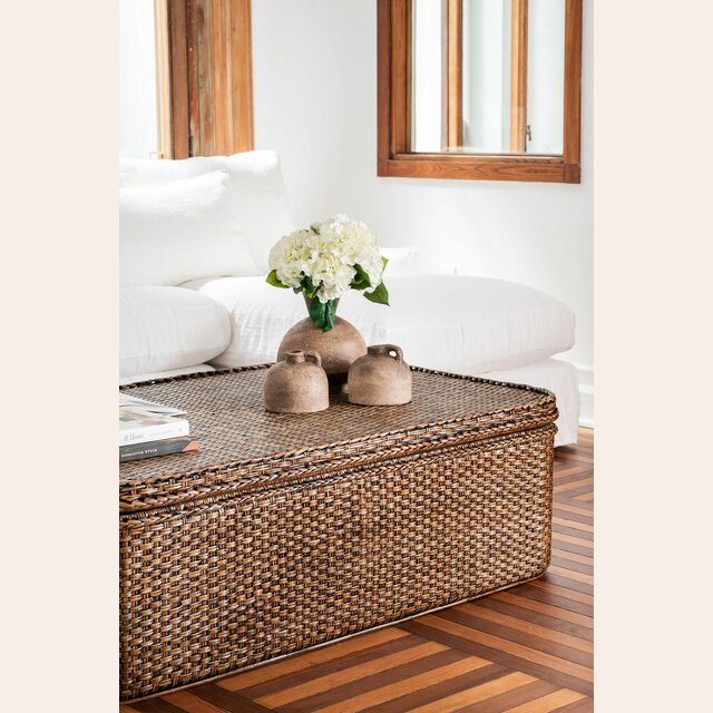 MESA BAUL - RATTAN OSCURO 