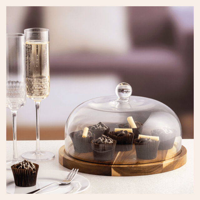FUENTE CON CAMPANA DE VIDRIO RECICADO - RAYWARE