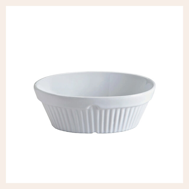 FUENTE DE CERAMICA MASON CASH - OVAL - BLANCO - 17 CM
