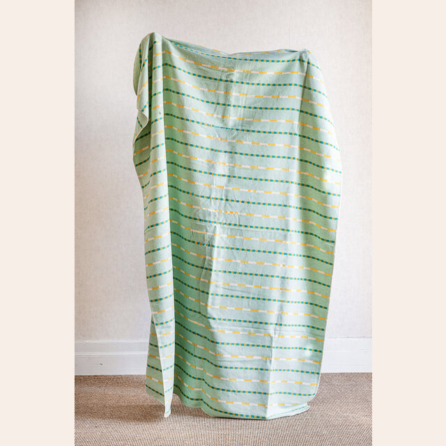 MANTA AUSTRIACA MILD GREEN Y LIMA - 2.00 X 1.40 MTS 