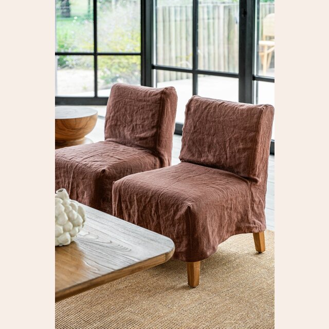 SILLA SOHO - LINO ALTO GRAMAJE - COBRE