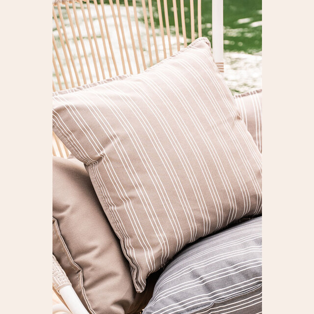 ALMOHADON EXTERIOR RAYAS - BEIGE - 45 X 45 