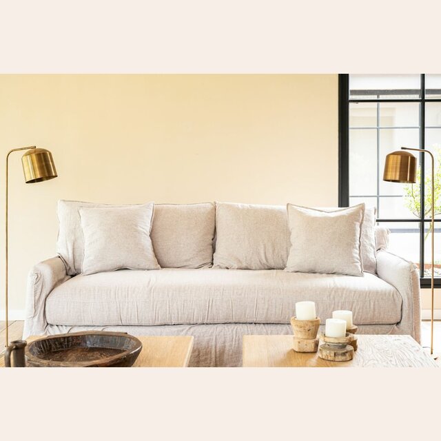 SILLON ALMA LINO GRIS CLARO - 2.08 MTS 