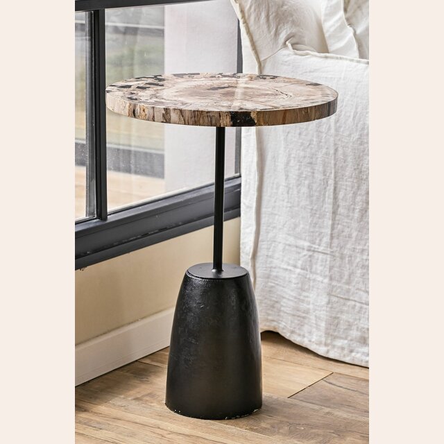 MESA PETRIFICADA TUBIANA - BASE CEMENTO - 45 CM