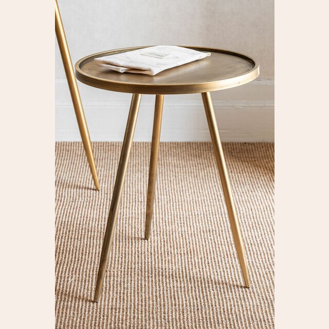 MESA AUXILIAR - METAL ORO VIEJO - 40 CMS