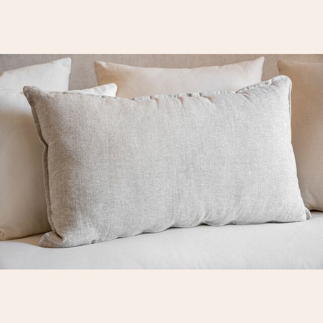 ALMOHADON PAZ - LINO CRUDO - 70 X 43 
