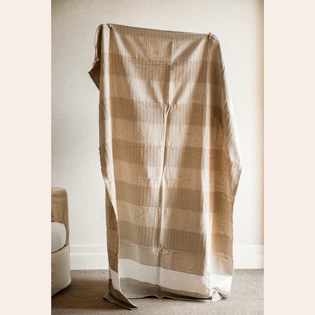 MANTA AUSTRIACA RAYAS - BEIGE - 2.00 X 1.35 MTS