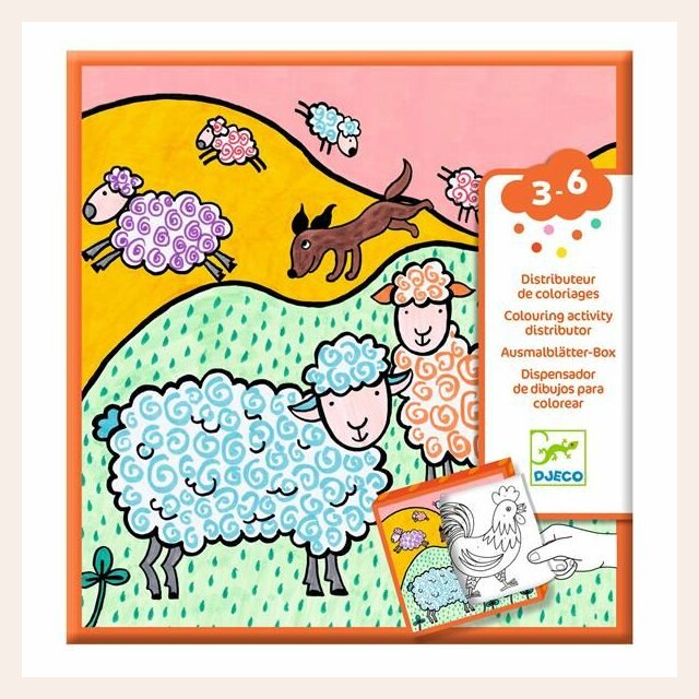 SET DE LAMINAS PARA COLOREAR - DJECO
