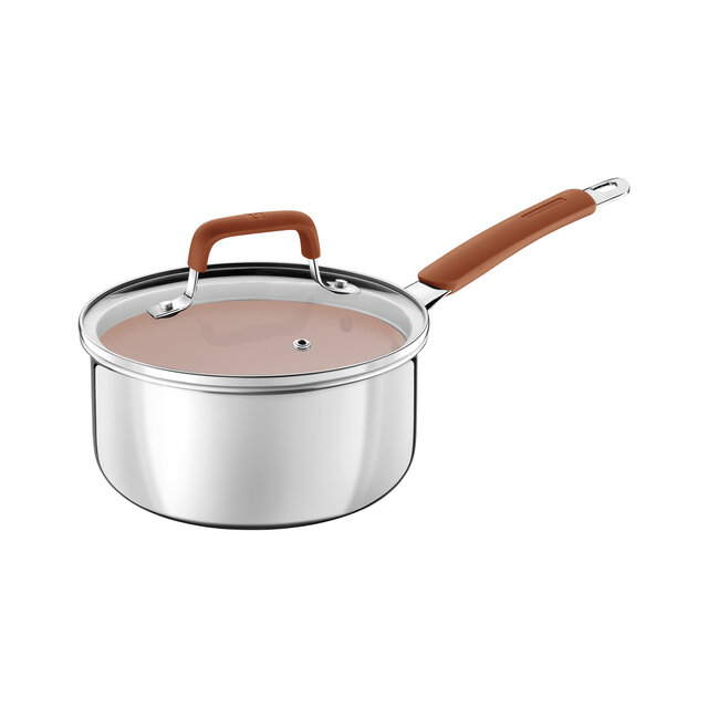 OLLA DE CERÁMICA ANTIADHERENTE CON TAPA - TRAMONTINA - 16 CMS