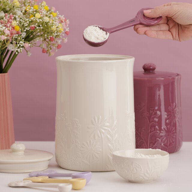 POTICHE DE CERAMICA CON TAPA MASON CASH - CREMA 