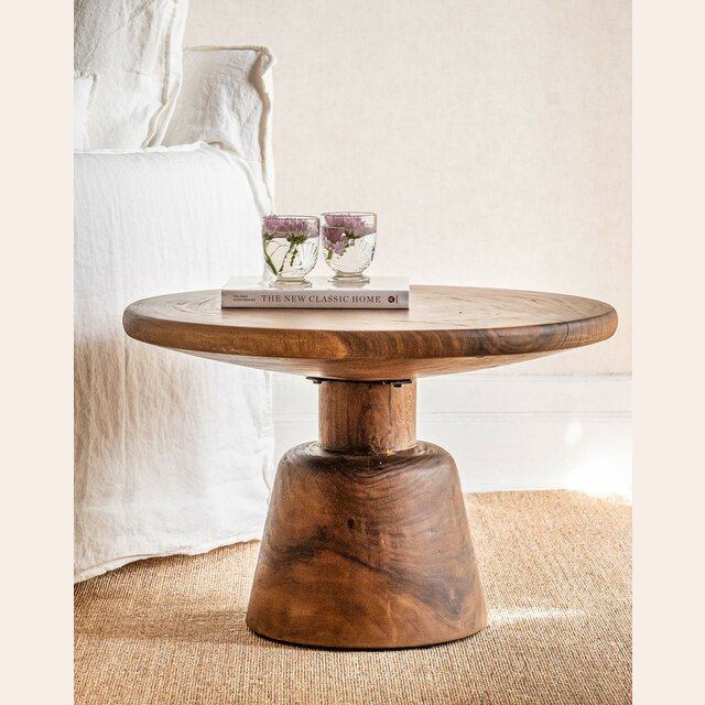 MESA ALMOND - SUAR TOSTADO - DIAMETRO 70 CMS