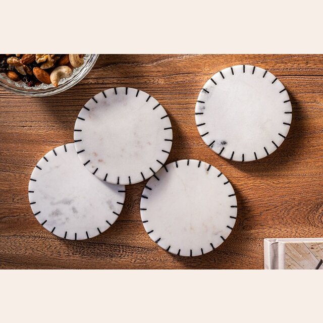 SET DE 4 POSAVASOS MARMOL