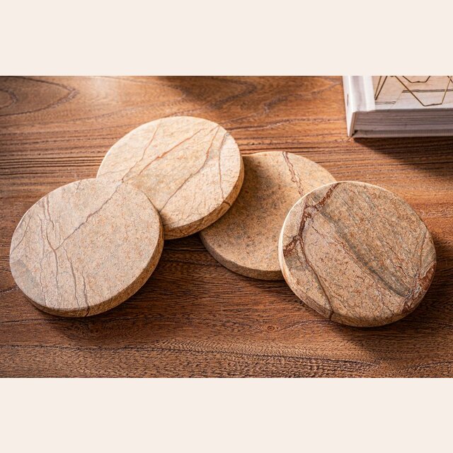 SET 4 POSAVASOS MARMOL