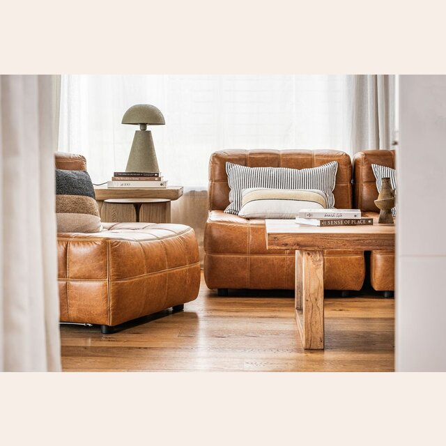 BUTACA COLUMBIA - CUERO ITALIANO CARAMELO