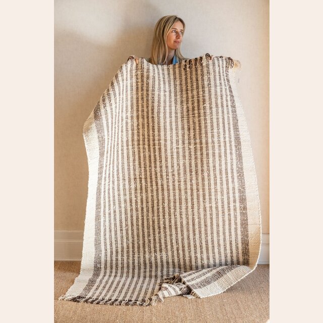 ALFOMBRA RAYADA ALGODON - 1.80 X 1.20 MTS
